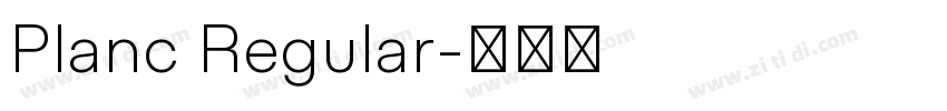 Planc Regular字体转换